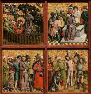 Altarbild mit der Passion Christi von Master of the Schlägl Altarpiece