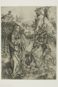 Die Versuchung Christi von Master of the Strache Altar