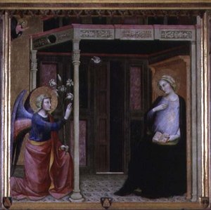 Die Verkündigung von Master of the Straus Madonna