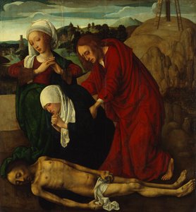 Die Beweinung Christi, ca. 1490 von Master of the Virgo Inter Virgines