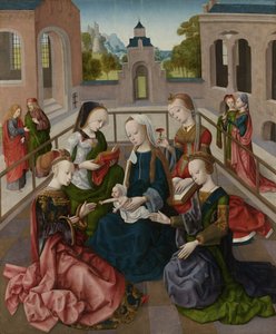Die Jungfrau und das Kind mit vier heiligen Jungfrauen, ca. 1495-1500