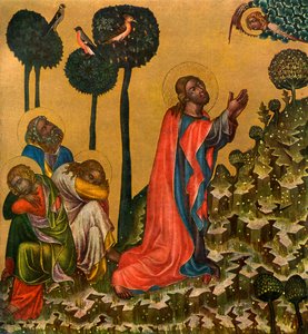 Jesus im Ölberg, ca. 1350 1955. von Master of the Vyssi Brod Altar