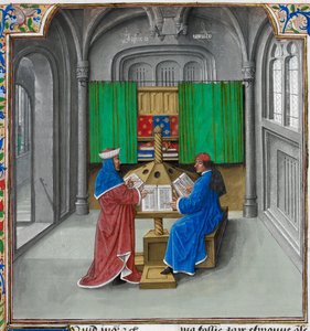 Boccaccio und Petrarca aus: De casibus virorum illustrium von Giovanni Boccaccio