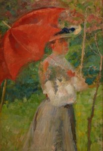 Der rote Sonnenschirm von Matej Sternen