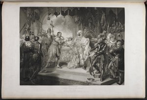 König Richard der Zweite. Akt IV. Szene I. König Richard, Bolingbroke, York, Aumerle usw. Im Parlamentshaus, ca. 1803 von Mather Brown