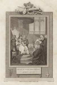 Die Act of Union vor Königin Anne verlesen von Mather Brown