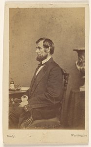 [Abraham Lincoln sitzend, im Profil] von Mathew B. Brady