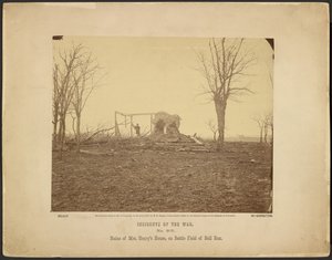 Ruinen von Mrs. Henrys Haus, auf dem Schlachtfeld von Bull Run von Mathew B. Brady