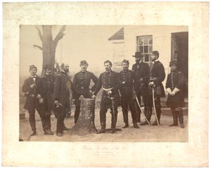Albuminabzug von General McClellan im Hauptquartier, Gen. Morrells Brigade, 1862 von Mathew B. Brady