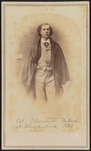 Carte-de-visite Porträt von Col. Elmer Ephraim Ellsworth von Mathew Brady