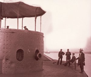 Besatzung auf dem Deck der USS Monitor, ca. 1862