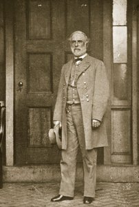 General Robert E. Lee steht vor seinem Haus in Richmond, April 1865