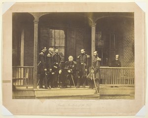 Generalleutnant Scott, Generalstabschef der US-Armee und Stab, 1861 von Mathew Brady