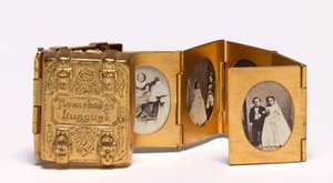 Miniatur-Hochzeitsalbum von Tom Thumb und Lavinia Warren, ca. 1863