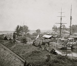 White House Landing am Pamunkey, 1862 von Mathew B. Brady