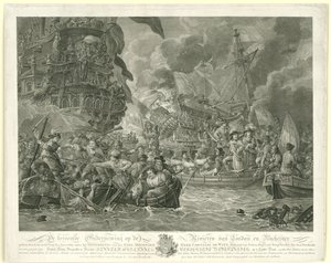 Der niederländische Überfall auf die Medway und die Eroberung der Royal Charles, 1667 von Mathias de Sallieth