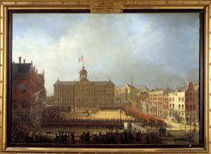 Ankunft von Napoleon I. am Place Royale in Amsterdam am 15.10.1811