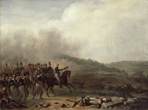 Willem Frederik (1772-1843) Prinz von Oranien in der Schlacht von Quatre Bras von Mathieu Ignace van Bree