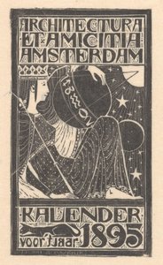 Kalenderumschlag 1895 von Mathieu Lauweriks