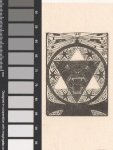Theosophisches Emblem mit brüllendem Hundekopf von Mathieu Lauweriks
