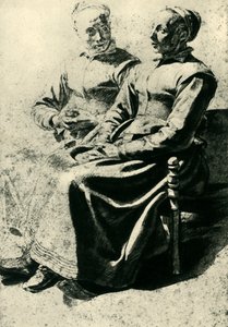 Zwei Bäuerinnen, Mitte 17. Jahrhundert, 1943 von Mathieu Le Nain