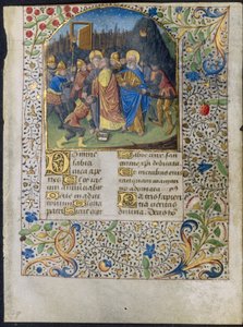 Blatt aus einem Stundenbuch: Der Verrat Christi, ca. 1470-1485