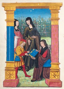 Antoine Vérard präsentiert sein Buch François d