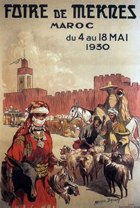 Plakat für die Messe von Meknes, Marokko