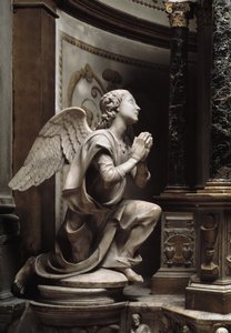 Engel in Anbetung. Marmorskulptur von Matteo Civitali (1436-1501)