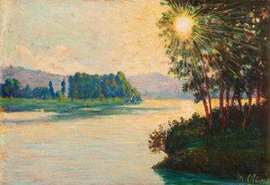 Sonnenaufgang am Fluss von Matteo Pietro Olivero