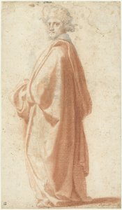 Studie nach einem Modell in weitem Mantel von Matteo Rosselli