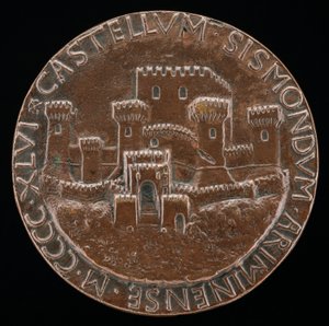 Das Schloss von Rimini [Rückseite] von Matteo di Andrea de Pasti