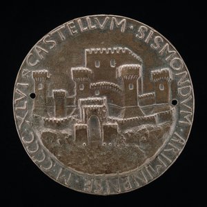 Das Schloss von Rimini [Rückseite], 1446 von Matteo di Andrea de Pasti