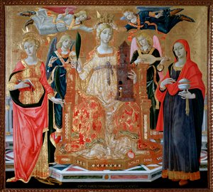Heilige Barbara auf dem Thron, Heilige Maria Magdalena, Heilige Katharina von Alexandria