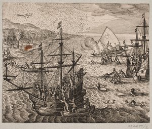 Wie die wilden Völker besiegt wurden von Matthäus Merian d.Æ.