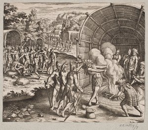 Im Haus von König Pamukes begannen sie diese Zeremonie