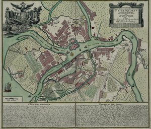 Karte von Petersburg, 1744