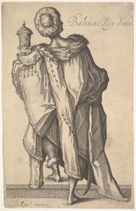 Balthasar, nach Figur in Die Anbetung der Könige von Jacques Bellange, ca. 1610-50 von Matthaus Merian