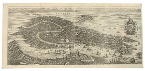 Faltpanorama von Venedig, 1688, gedruckt ca. 1700