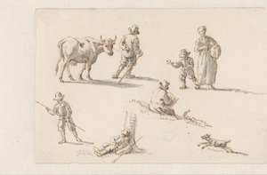 Aeneas und Dido suchen Schutz in einer Höhle