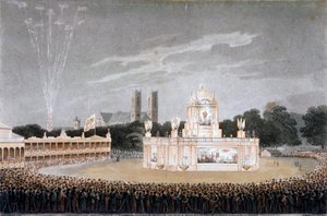 Feuerwerk im Green Park, Westminster, London, 1814