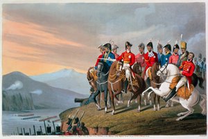 Der Herzog von Wellington und sein Stab überqueren die Bidassoa und betreten Frankreich, 1813-1816 von Matthew Dubourg