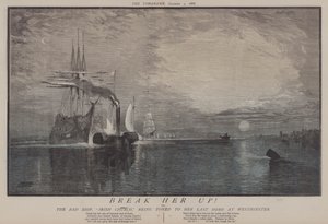 Zerbrich sie! oder, Das schlechte Schiff Irish Church wird zu ihrem letzten Heim in Westminster geschleppt