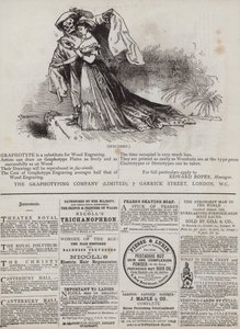 Seite mit Anzeigen (Farblithografie)