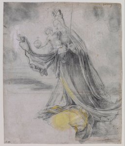 "Jungfrau hat das Kind in den Wolken" (Jungfrau und Kind in den Wolken), um 1509-1511 von Matthias (c.1480-1528) Grunewald