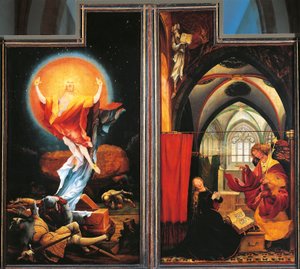 Die Verkündigung und Auferstehung Christi (Detail) von Matthias (c.1480 1528) Grunewald