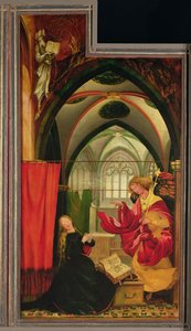 Die Verkündigung vom Isenheimer Altar, linker Flügel, ca. 1512-16