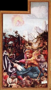 Die Versuchung des heiligen Antonius des Großen, Altarbild von Issenheim von Matthias (c.1480 1528) Grunewald