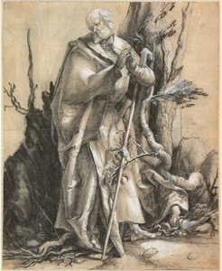 Bärtiger Heiliger mit Gehstock, um 1516