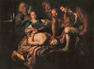Die Enthauptung von Johannes dem Täufer, ca. 1640-1645 von Matthias Stomer